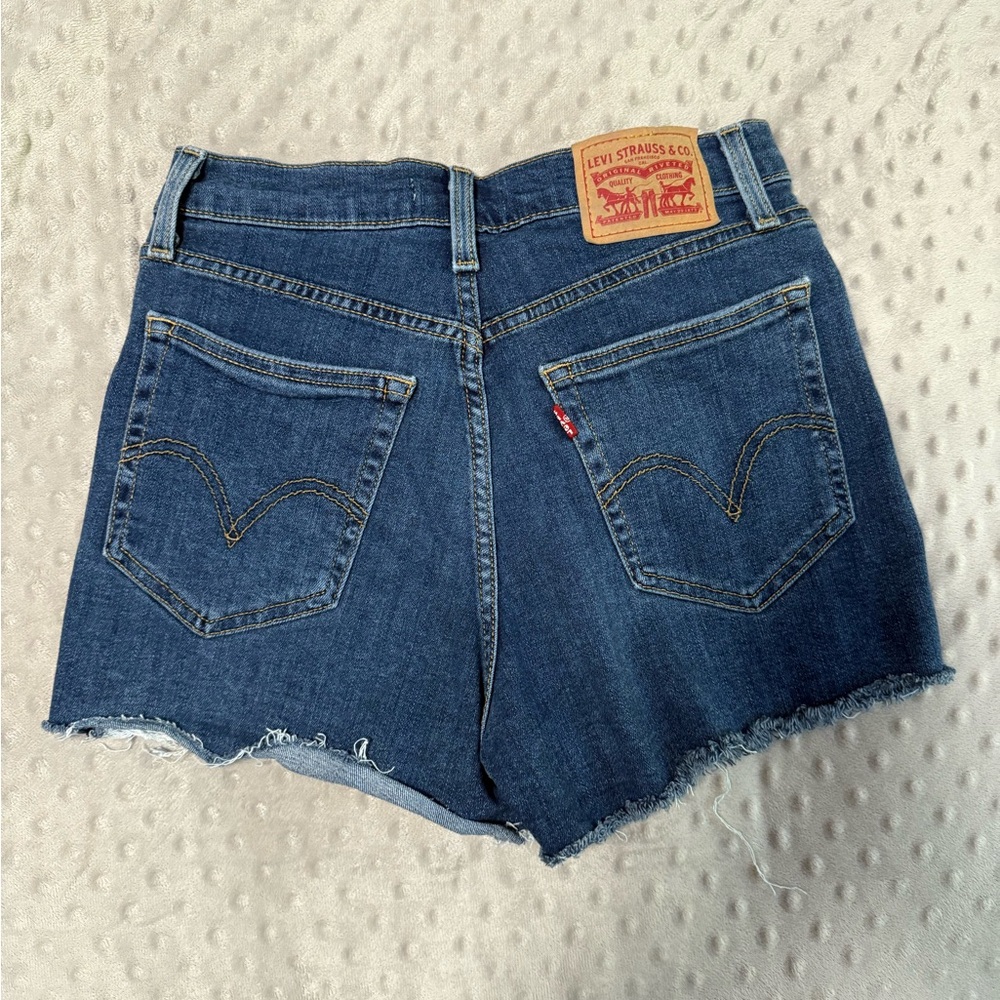 Levi's Dark Blue High-Rise Shorts